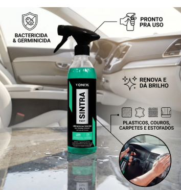 Kit Vonixx Sintra  Limpeza Interna Carro Pincel Microfibra