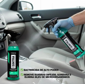 Kit Vonixx Sintra  Limpeza Interna Carro Pincel Microfibra
